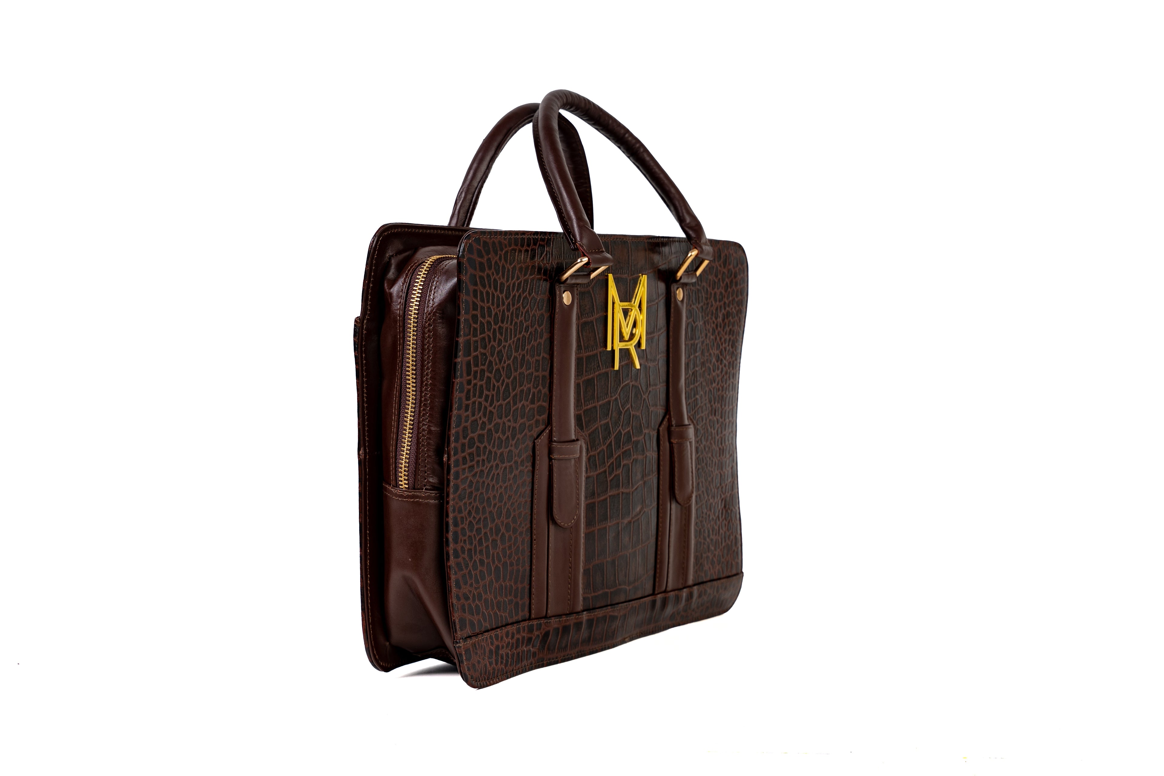 Maison Rahisi Bergamot Cocoa Brown Laptop Bag