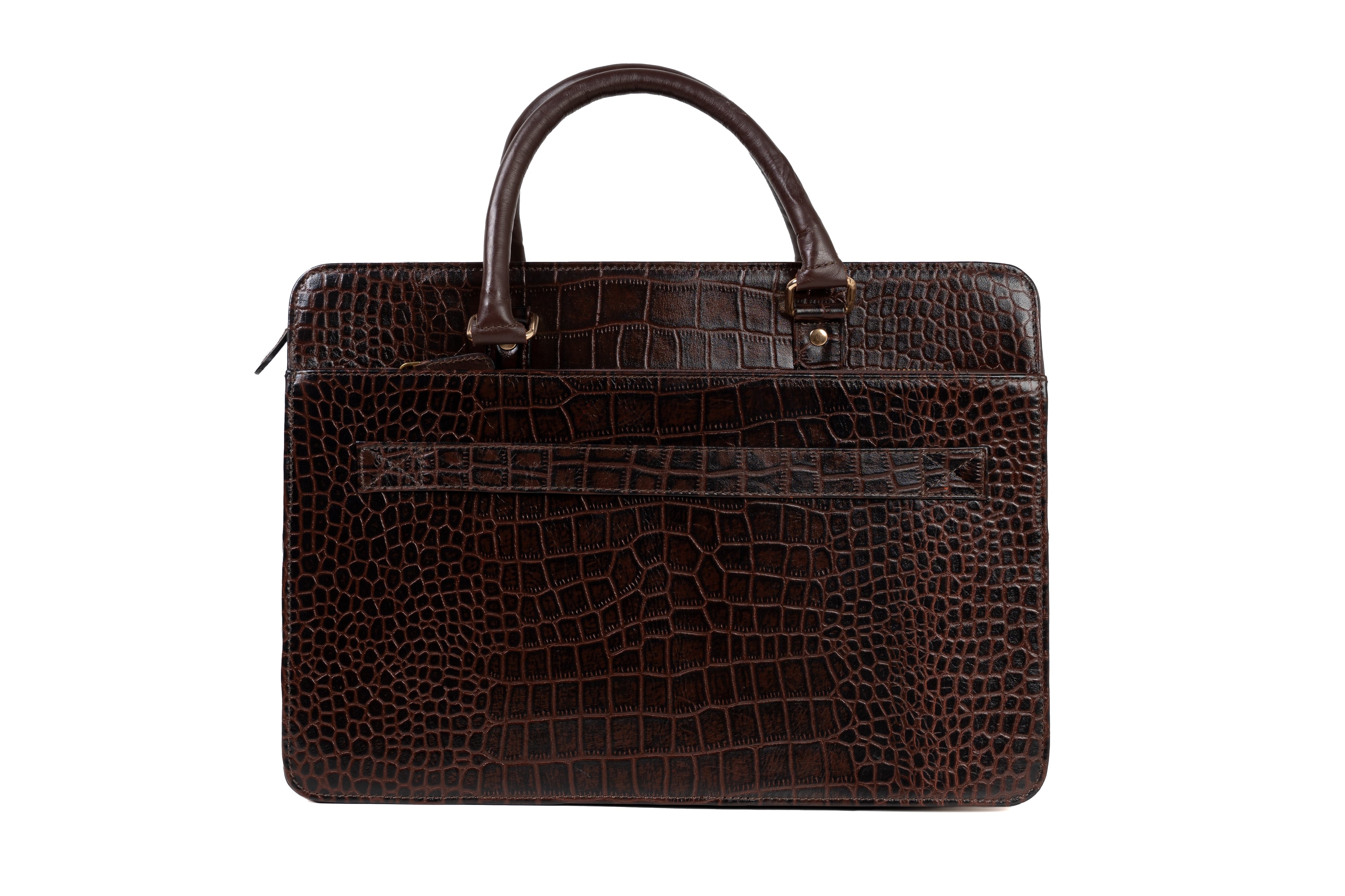 Maison Rahisi Bergamot Cocoa Brown Laptop Bag