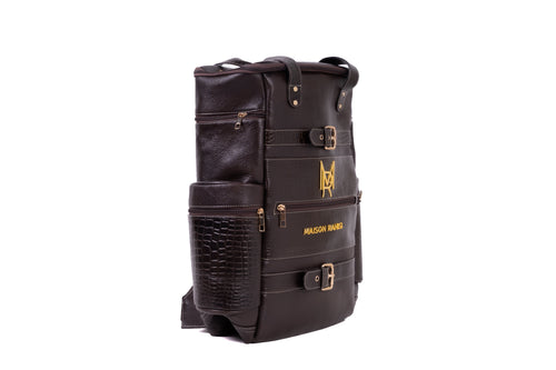 Bohemia X MR   PathFinder Dark Brown Leather Backpack